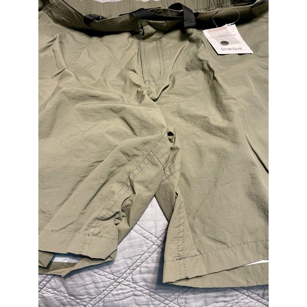 GUIDE GEAR Belted Mesh Lined Nylon Hiking Cargo Short Olive Men Size XXL New E55
